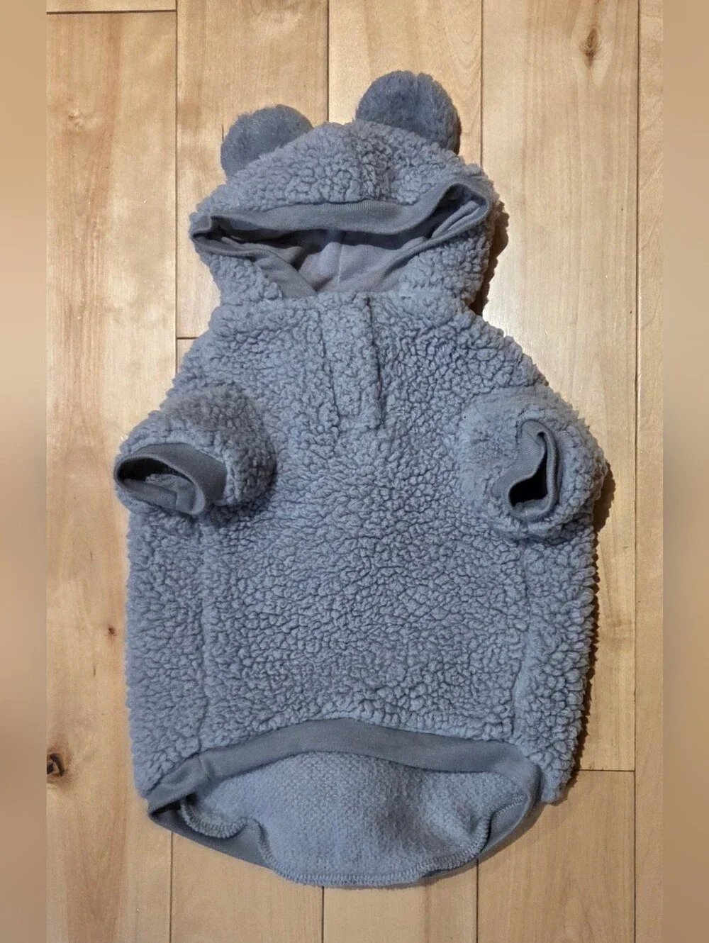 Top Paw Gray Teddy Bear Sherpa Dog Hoodie (S)